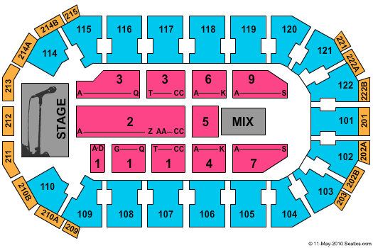 HEB Center at Cedar Park Tool Seating Chart